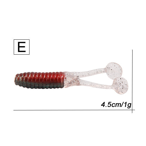 RoseWood | 10pcs 45mm Or 5pcs 80mm Swimming Double Paddle Tai Ned Rig